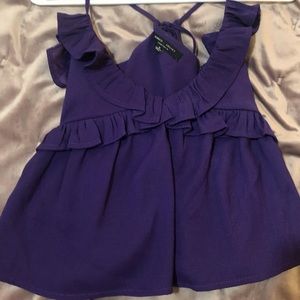 Purple Ruffle Tank Never Worn